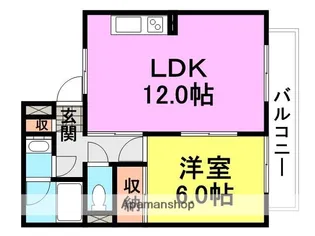 ミスターK北武庫之荘【203号室】の間取り