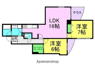 ミルプラトー甲子園【1階】の間取り