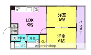 ラポールハルナ【201号室】の間取り
