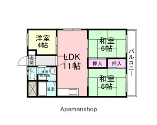 パインハイツ武庫之荘【2階】の間取り