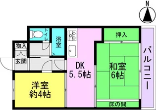 グッドストック東難波【403号室】の間取り