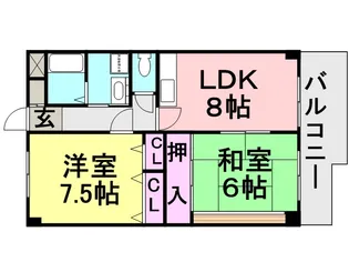 メルクマール大西【602号室】の間取り