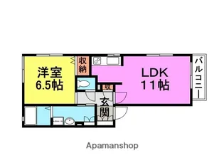 MAISON POSY【102号室】の間取り