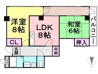 パークハイツ杭瀬【3階】の間取り
