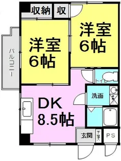 エンゼル五番館【1階】の間取り