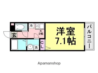 ウィズナスコート武庫之荘【1階】の間取り