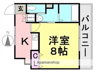 たちばなTWO−ONE【402号室】の間取り