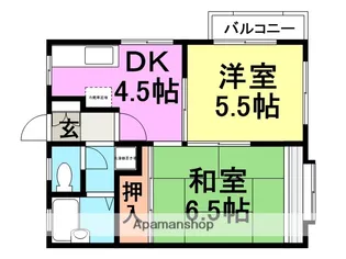 ローズ武庫之荘【1階】の間取り