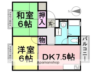 ホワイトヴィラ弐番館【1階】の間取り