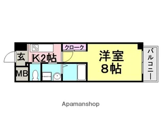 モントレーメゾン伍番館【803号室】の間取り