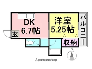ルワージュ立花【305号室】の間取り