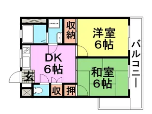 ネクステージ塚口5番館【E2号室】の間取り