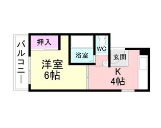 武庫之荘ヴィラ【402号室】の間取り