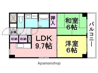 ラクシュミー常光寺【601号室】の間取り