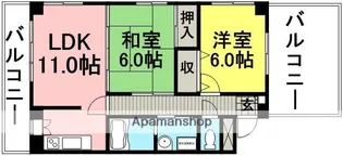 ルネッサンス武庫之荘【301号室】の間取り