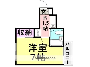 KO水堂マンション【102号室】の間取り