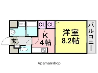 セイバリー道意【4階】の間取り