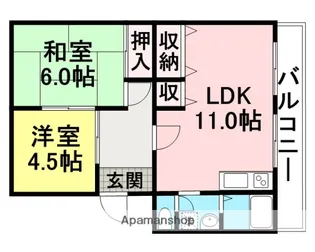 サンパティオ塚口北【3階】の間取り