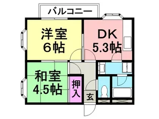 リバープロムナード【1階】の間取り
