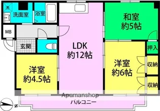 シェリール北園田【3階】の間取り
