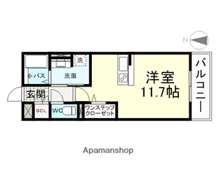 abcdマンション南塚口【3階】の間取り