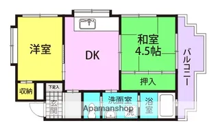 東園田五合橋第9ビル【3階】の間取り