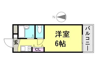 グランパレ塚口【306号室】の間取り