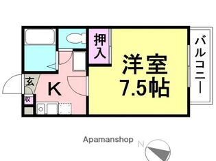 愛宕ハイツ【1階】の間取り