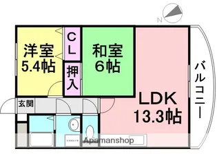 エスポワール南清水【802号室】の間取り