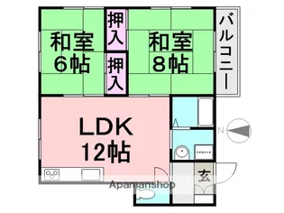 水上マンション【305号室】の間取り