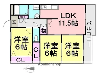 福々邸弐番館【1階】の間取り