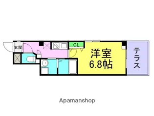 ハッピー久寿川マンション【1階】の間取り