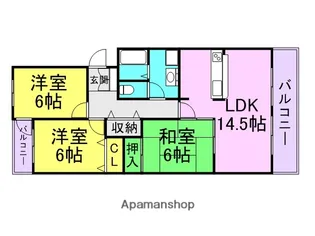 プレオ武庫川【3階】の間取り