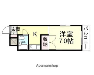ロイヤルメゾン武庫之荘7【504号室】の間取り