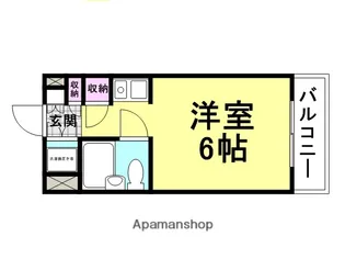 キューブ塚口【614号室】の間取り