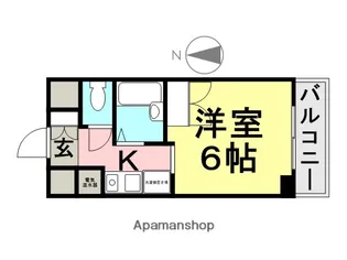 クレセール【605号室】の間取り