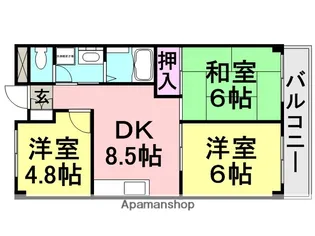 梅の木公園アーバンリズ【109号室】の間取り