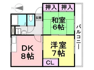 シティハイム橋本第6AP【2階】の間取り