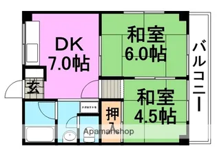 エメラルド武庫之荘【2階】の間取り