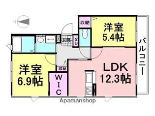 ル・シュマン塚口【205号室】の間取り