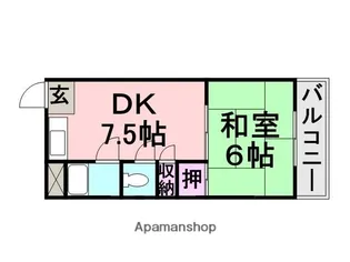 サンハイツ【2階】の間取り