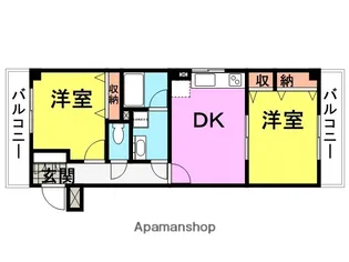 インタルシオ武庫之荘【3階】の間取り