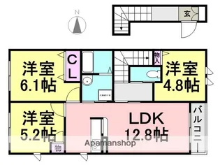 エスポアウィン【2階】の間取り