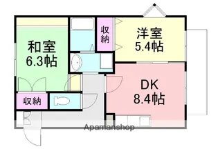 クレセントハイツ【201号室】の間取り