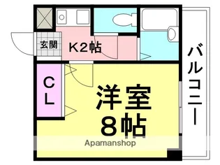 クレールステュディオ【205号室】の間取り