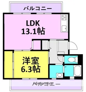 メゾン・ド・シャルム【201号室】の間取り