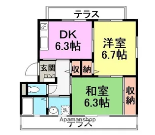 メゾン・ド・シャルム【105号室】の間取り