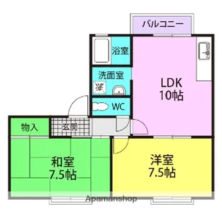 ルポゼ武庫之荘1・2【1-201号室】の間取り
