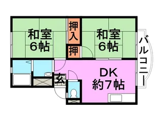 エクセル武庫川【Ⅱ-204号室】の間取り