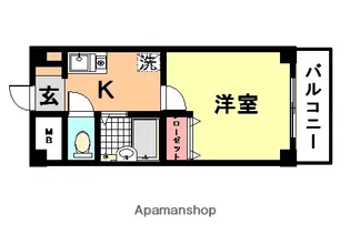 アクティ塚口【206号室】の間取り